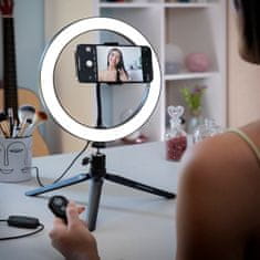 UNBRANDED Obročna lučka za selfije s stojalom in daljinskim upravljalnikom Youaro InnovaGoods 
