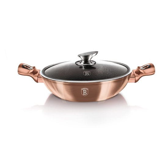 shumee WOK GRANITNI LONEC 30CM 4,4L BERLINGER HAUS METALLIC LINE ROSE GOLD BH-7100