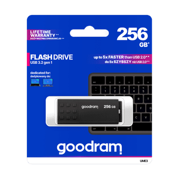 slomart USB ključek Goodram 256GB USB 3.2 črn