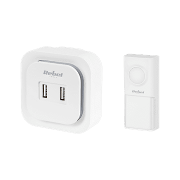 Rebel Brezžični zvonec 2xUSB 150m IP55 vodoodporen Rebel