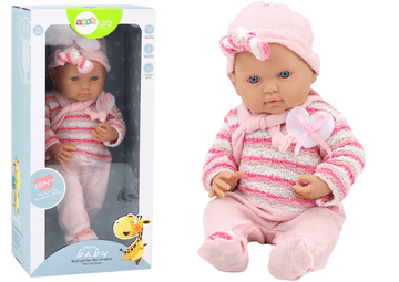 shumee Pulover s kapo in šalom Baby Doll, črtast, roza