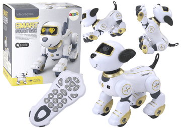 Robot LEAN TOYS Interaktivni robot pes, pleše, izvaja ukaze, zlat