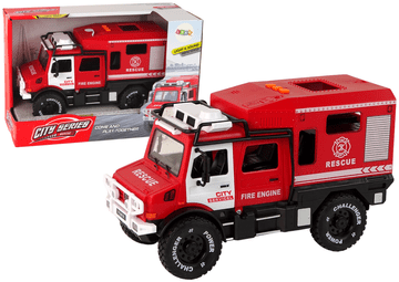 slomart LEAN TOYS Terensko vozilo RDEČE G.V., odpirajoča vrata, zvok & luči