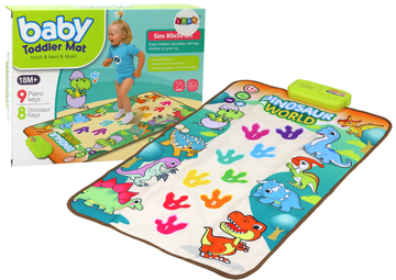 slomart LEAN TOYS Interaktivna plesna podloga Dinozavri z lučkami in zvoki