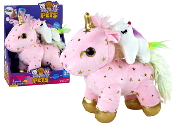 shumee Plišasta igrača samorog Sleeper Lullaby Pink z zvezdicami