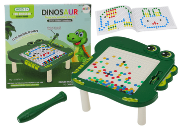 slomart Mizica z magnetno tablo in dinozavrom (zelena)