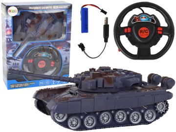 shumee R/C Tank Daljinsko vodene luči Zvok Mornarsko modra 1:18 27MHz