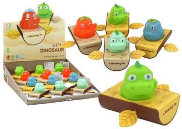 slomart LEAN TOYS Igrača za kopanje, dinozaver v čolnu na navijanje