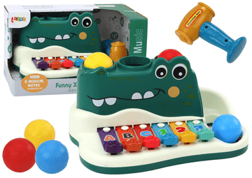slomart LEAN TOYS Edukativni instrument: Krokodilove klavirske čembala