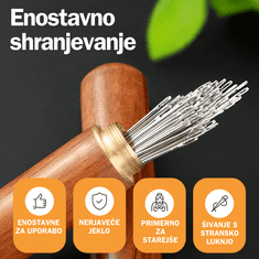 Homey Komplet 30. šivank s hitrim zatikanjem sukanca | Šivalni pribor | Šivanke za enostavno šiviljstvo + Darilo