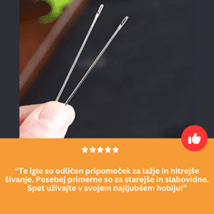 Homey Komplet 30. šivank s hitrim zatikanjem sukanca | Šivalni pribor | Šivanke za enostavno šiviljstvo + Darilo