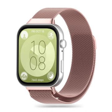 Tech-protect Milanese pašček za Huawei Watch Fit 3 / 4 / 4 Pro, rose gold