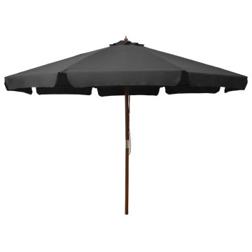 Vidaxl Zunanji senčnik z lesenim drogom 330 cm