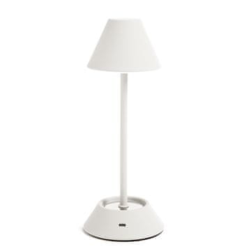 Evviva Namizna led svetilka 10,5xh36,5cm / bela / polnilna baterija+usb / 3W / kovina