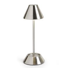 Evviva Namizna led svetilka 10,5xh36,5cm / srebrna / polnilna baterija+usb / 3w / kovina