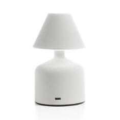 Evviva Namizna led svetilka 9,5xh16cm / bela / polnilna baterija+usb / kovina