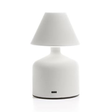 Evviva Namizna led svetilka 9,5xh16cm / bela / polnilna baterija+usb / kovina