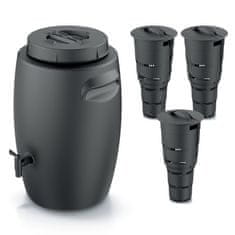 botle Set Posoda za gnojilo 55L s pipo + 3x Podzemni vrtni kompostnik 11L