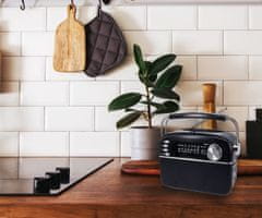 Manta RDI918B SOLAR radijski sprejemnik, FM/AW/SW, Bluetooth, USB/AUX-in/microSD