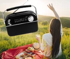 Manta RDI918B SOLAR radijski sprejemnik, FM/AW/SW, Bluetooth, USB/AUX-in/microSD