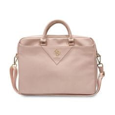 shumee Računalniška torba Guess Triangle 4G - torba za prenosnik 15" / 16" (roza)