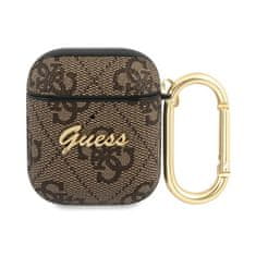 shumee Guess 4G Script Metal Collection- AirPods Case 1/2 Gen (rjava)