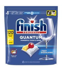 Finish Quantum All in 1 kapsule za pomivalni stroj Lemon Sparkle, 120 kosov