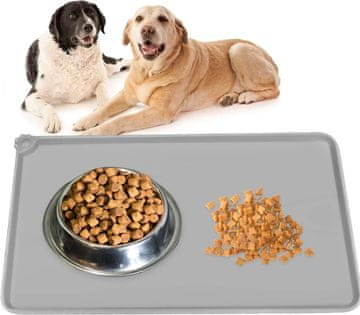 HARLEY® Podloga za hranjenje hišnih ljubljenčkov, Podloga za posode, Silikonska podloga, Odporna na vonj in madeže (48 x 30 cm) | KIBBLEMAT