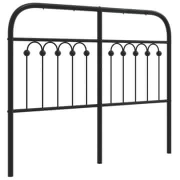 Vidaxl Kovinsko nadomestno vzglavje črno 120 cm