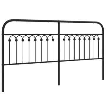Vidaxl Kovinsko nadomestno vzglavje črno 180 cm