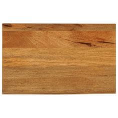 shumee vidaXL Mizna plošča z naravnim robom 40x20x3,8 cm trden mangov les