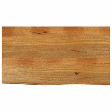 Vidaxl Mizna ploš?a z naravnim robom 100x60x3,8 cm trden mangov les