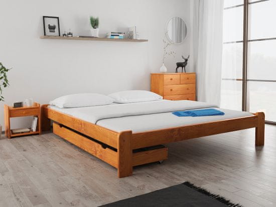 Ljubki dom Postelja ADA 160 x 200 cm jelša Posteljno dno: Lamelno posteljno dno, Vzmetnica: Brez vzmetnice