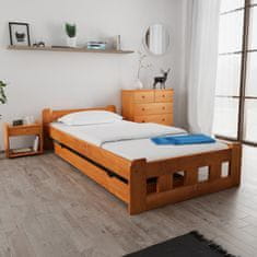 Ljubki dom Postelja Naomi povišana 90 x 200 cm jelša Posteljno dno: Lamelno posteljno dno, Vzmetnica: Vzmetnica Somnia 17 cm