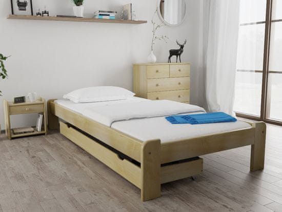 Ljubki dom Postelja ADA 120 x 200 cm bor Posteljno dno: Lamelno posteljno dno, Vzmetnica: Vzmetnica Deluxe 10 cm