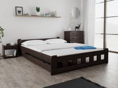 Ljubki dom Postelja Naomi povišana 140 x 200 cm oreh Posteljno dno: Lamelno posteljno dno, Vzmetnica: Vzmetnica Coco Maxi 19 cm