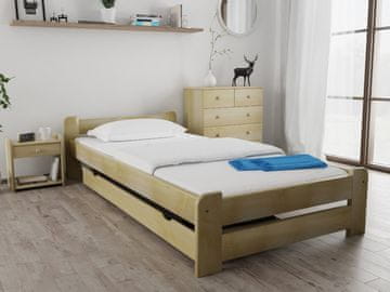 Ljubki dom Postelja Emily 80 x 200 cm bor Posteljno dno: Brez posteljnega dna, Vzmetnica: Vzmetnica Deluxe 10 cm