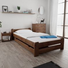 Ljubki dom Postelja Emily 80 x 200 cm hrast Posteljno dno: Lamelno posteljno dno, Vzmetnica: Vzmetnica Coco Maxi 19 cm