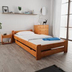 Ljubki dom Postelja Emily 120 x 200 cm jelša Posteljno dno: Lamelno posteljno dno, Vzmetnica: Vzmetnica Deluxe 10 cm