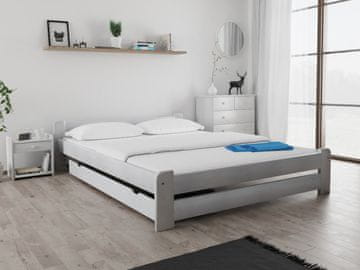 Ljubki dom Postelja Emily 160 x 200 cm bela Posteljno dno: Lamelno posteljno dno, Vzmetnica: Vzmetnica Coco Maxi 19 cm