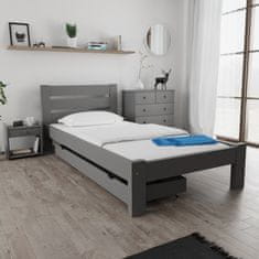 Ljubki dom Postelja Amelia 80 x 200 cm siva Posteljno dno: Lamelno posteljno dno, Vzmetnica: Vzmetnica Coco Maxi 19 cm