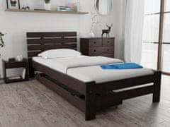 Ljubki dom Postelja PARIS povišana 80 x 200 cm oreh Posteljno dno: Lamelno posteljno dno, Vzmetnica: Vzmetnica Somnia 17 cm