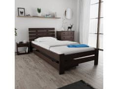 Ljubki dom Postelja PARIS povišana 80 x 200 cm oreh Posteljno dno: Lamelno posteljno dno, Vzmetnica: Vzmetnica Somnia 17 cm