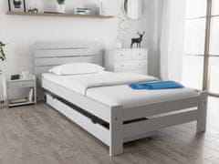 Ljubki dom Postelja PARIS povišana 90 x 200 cm bela Posteljno dno: Lamelno posteljno dno, Vzmetnica: Vzmetnica Deluxe 10 cm