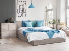 Ljubki dom Postelja SOFIA 140 x 200 cm, hrast tartuf Posteljno dno: Lamelno posteljno dno, Vzmetnica: Vzmetnica Deluxe 10 cm
