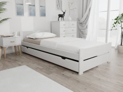Ljubki dom Postelja IKAROS DOUBLE 90 x 200 cm, bela Posteljno dno: Brez posteljnega dna, Vzmetnica: Vzmetnica Coco Maxi 19 cm