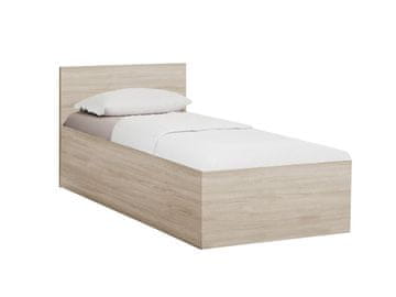 Ljubki dom Postelja SOFIA 90 x 200 cm, hrast sonoma Posteljno dno: Brez posteljnega dna, Vzmetnica: Vzmetnica Coco Maxi 19 cm