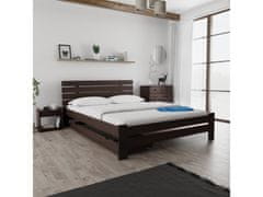 Ljubki dom Postelja PARIS povišana 160 x 200 cm oreh Posteljno dno: Lamelno posteljno dno, Vzmetnica: Vzmetnica Coco Maxi 19 cm