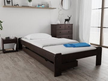 Ljubki dom Postelja ADA 120 x 200 cm oreh Posteljno dno: Lamelno posteljno dno, Vzmetnica: Brez vzmetnice