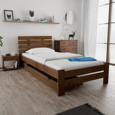 Ljubki dom Postelja PARIS povišana 90 x 200 cm hrast Posteljno dno: Lamelno posteljno dno, Vzmetnica: Vzmetnica Deluxe 10 cm